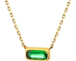 Naszyjnik srebrny ze szkłem