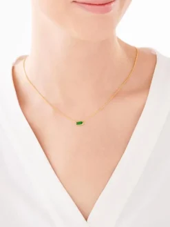 Naszyjnik srebrny ze szkłem