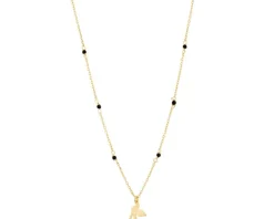 Naszyjnik srebrny ze szlifowanym szkłem - ptak