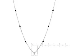 Naszyjnik srebrny ze szlifowanym szkłem - mama