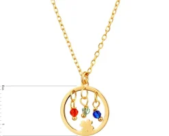 Naszyjnik srebrny ze szlifowanym szkłem - koniczyna