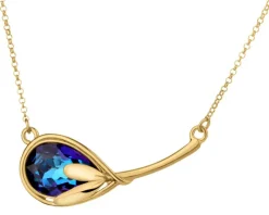 Naszyjnik srebrny ze szlifowanym szkłem