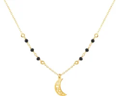 Naszyjnik srebrny ze szlifowanym szkłem - Księżyc