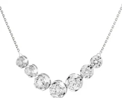 Naszyjnik z białego złota z brylantami laboratoryjnymi - 2,00 ct - próba 750