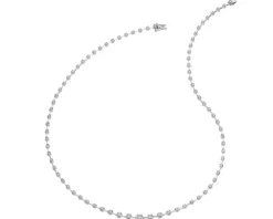 Naszyjnik z białego złota z brylantami - 43 cm - 1,53 ct - próba 750