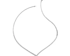 Naszyjnik z białego złota z brylantami - 42 cm - 2,06 ct - próba 750