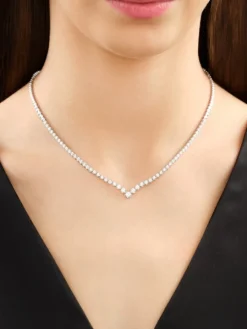 Naszyjnik z białego złota z brylantami - 42 cm - 2,06 ct - próba 750