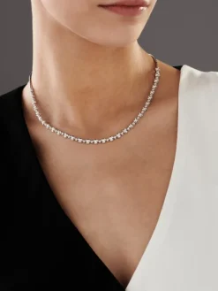 Naszyjnik z białego złota z brylantami - 43 cm, - 1,82 ct - próba 585