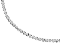 Naszyjnik z białego złota z brylantami - 43 cm, - 0,80 ct - próba 585