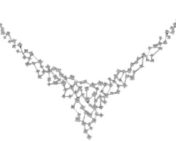 Naszyjnik z białego złota z brylantami - 3,00 ct - próba 585