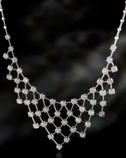 Naszyjnik z białego złota z brylantami - 5,00 ct - próba 750