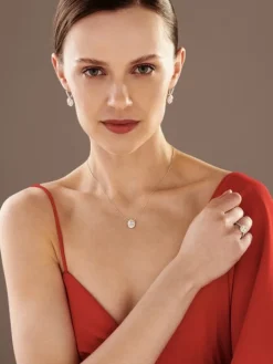 Naszyjnik z białego złota z diamentami - SI1/H - 1,27 ct - próba 750