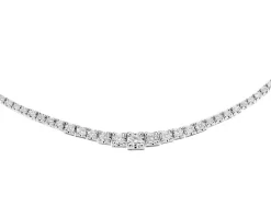 Naszyjnik z białego złota z brylantami - 43 cm - 3,52 ct - próba 750