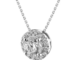 Naszyjnik z białego złota z brylantami - SI1/H - 1,17 ct - próba 750