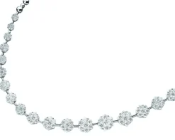 Naszyjnik z białego złota z brylantami - 3,97 ct - próba 585