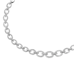 Naszyjnik z białego złota z brylantami - 3,02 ct - próba 585