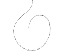 Naszyjnik z białego złota z brylantami - 0,88 ct - próba 585