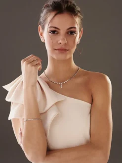 Naszyjnik z białego złota z brylantami - 1,91 ct - próba 585