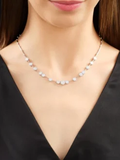 Naszyjnik z białego złota z brylantami - 43 cm - 2,00 ct - próba 585