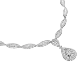 Naszyjnik z białego złota z diamentami - 2,49 ct - próba 750