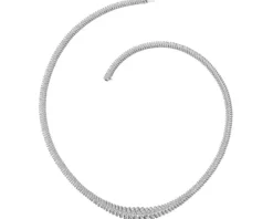 Naszyjnik z białego złota z brylantami - 43 cm - 6,40 ct - próba 750