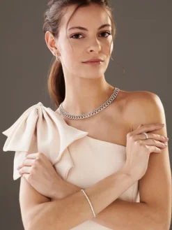 Naszyjnik z białego złota z brylantami - 6,79 ct - próba 585