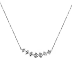 Naszyjnik z białego złota z brylantami - 0,10 ct - próba 585
