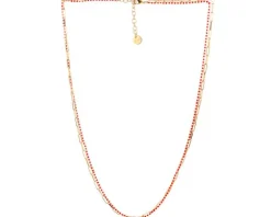 Naszyjnik z brązu pozłacany z kryształem