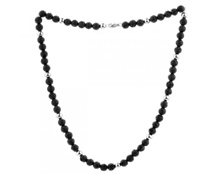 Naszyjnik z elementami stali szlachetnej