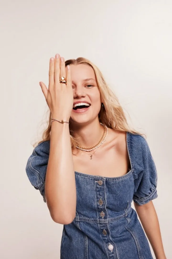 Naszyjnik z mosiądzu pozłacany