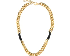 Naszyjnik z mosiądzu pozłacany