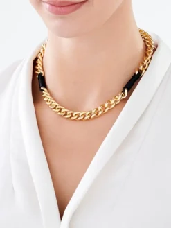 Naszyjnik z mosiądzu pozłacany