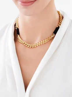 Naszyjnik z mosiądzu pozłacany