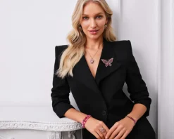 Naszyjnik z mosiądzu pozłacany z cyrkoniami