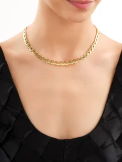 Naszyjnik z mosiądzu pozłacany