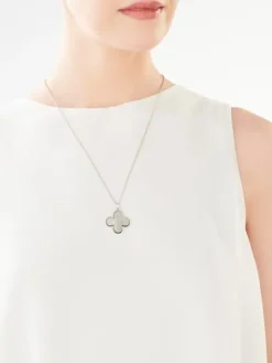 Naszyjnik z mosiądzu z masą perłową