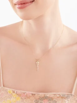 Naszyjnik z żółtego złota z brylantami - 0,28 ct - próba 585