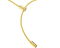 Naszyjnik z żółtego złota z brylantami - 0,11 ct - próba 750