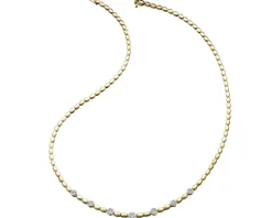 Naszyjnik z żółtego złota z brylantami - 0,63 ct - próba 585