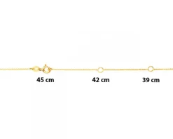 Naszyjnik z żółtego złota z diamentem - Natalia - 0,005 ct - próba 375