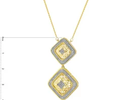 Naszyjnik z żółtego złota z diamentami - 0,27 ct - próba 585