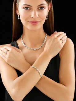 Naszyjnik z żółtego złota z diamentami - 4,88 ct - próba 585