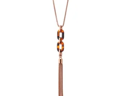 Naszyjnik ze stali szlachetnej z żywicą epoksydową