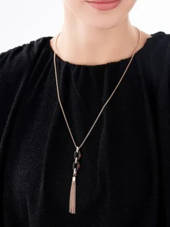 Naszyjnik ze stali szlachetnej z żywicą epoksydową