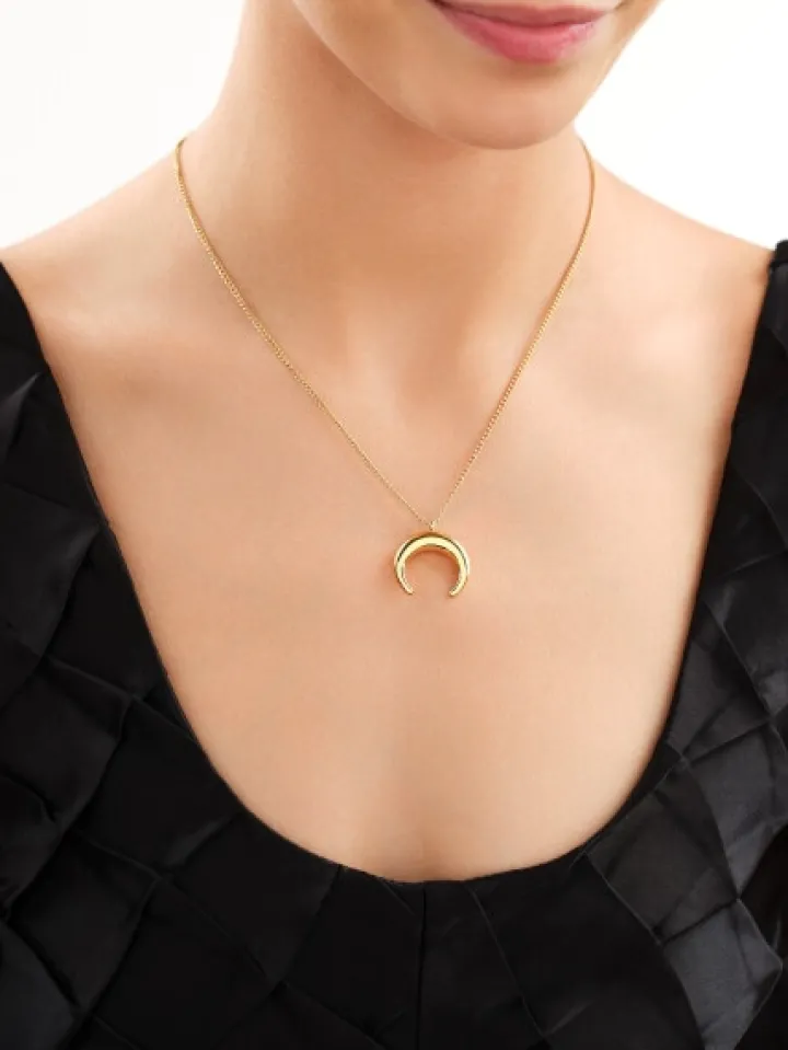 Naszyjnik ze stali szlachetnej - Księżyc