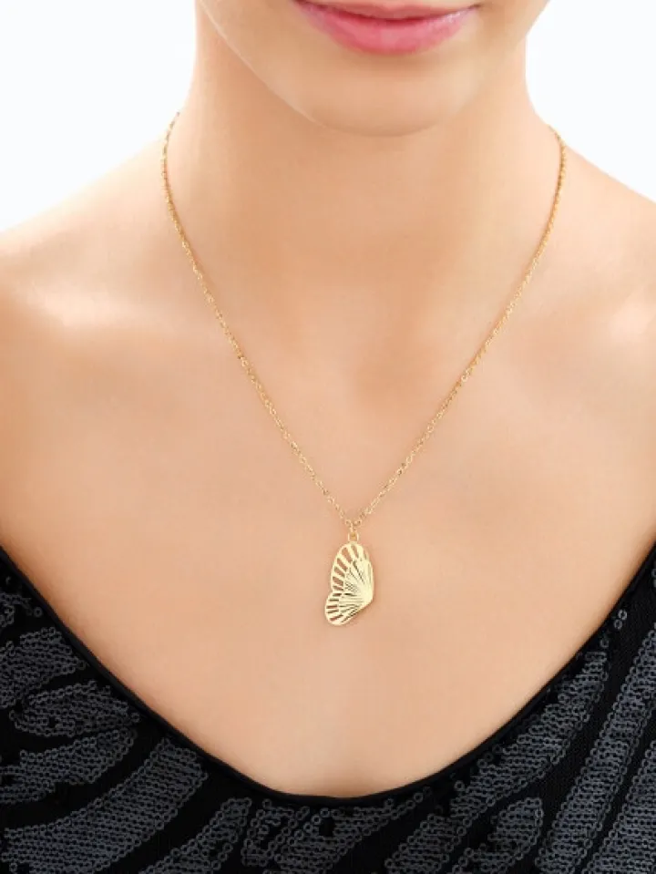 Naszyjnik ze stali szlachetnej - motyl