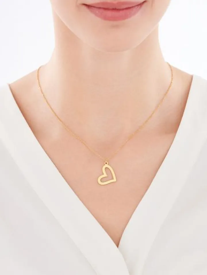 Naszyjnik ze stali szlachetnej - serce