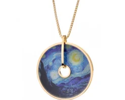 Naszyjnik ze stali szlachetnej z emalią