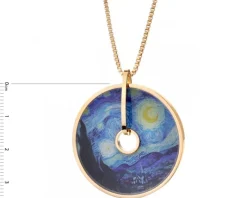 Naszyjnik ze stali szlachetnej z emalią