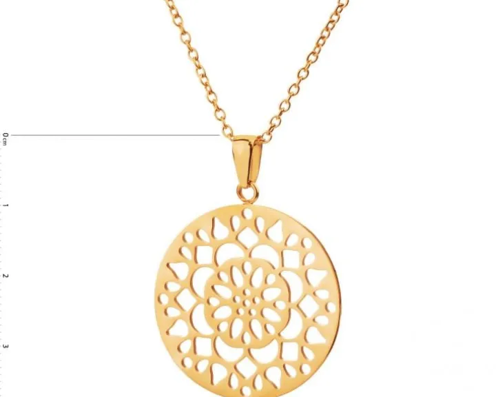 Naszyjnik ze stali szlachetnej - rozeta